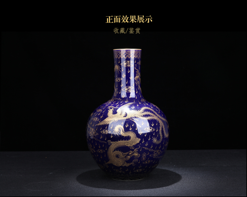 Jingdezhen ceramic manual paint points phoenix dance dragon tree, a large home sitting room porch decoration furnishing articles