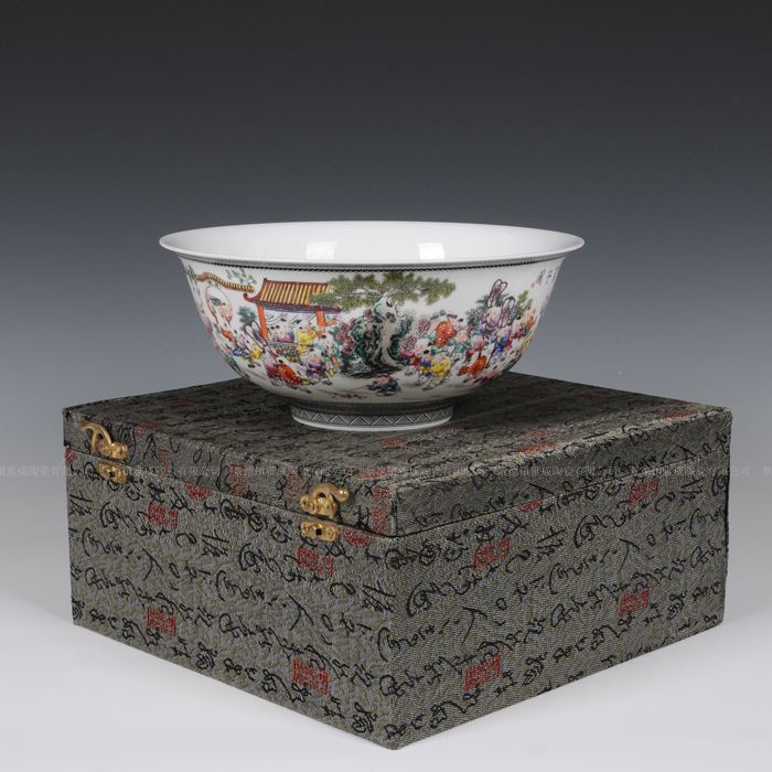 Jingdezhen ceramics with modern fashion hand - made large soup bowl bowl decorated bowl of the ancient philosophers antique decoration bowl of furnishing articles