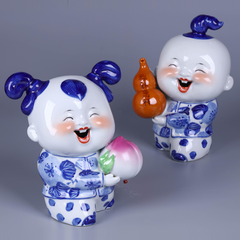 Jingdezhen ceramic new Chinese style household wine accessories furnishing articles sitting room porch creative arts and crafts porcelain