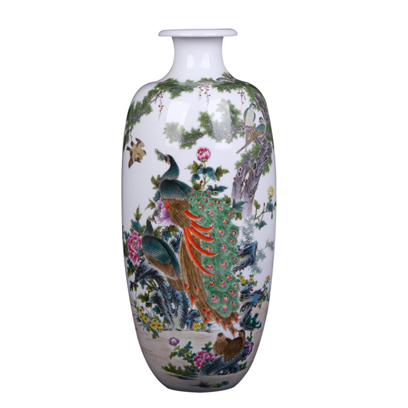 Jingdezhen ceramic modern new Chinese style porch hand - made vases furnishing articles home sitting room TV cabinet decorative porcelain