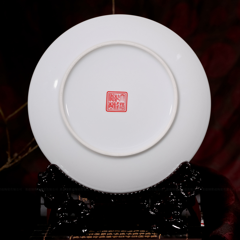 Tai chi decorative porcelain of jingdezhen ceramics painting decorative porcelain child furnishing articles dish art living room