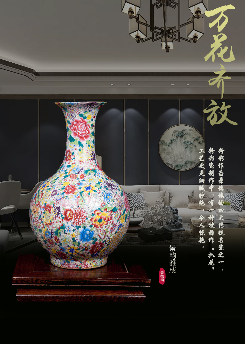 Jingdezhen ceramic manual pick flower vases, flower arranging furnishing articles household act the role ofing is tasted, the sitting room porch decoration craft porcelain