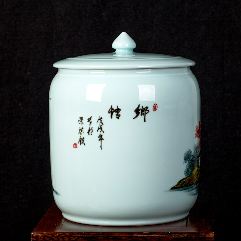 Jingdezhen ceramic new Chinese hand - made village family vase TV ark place porcelain home decoration