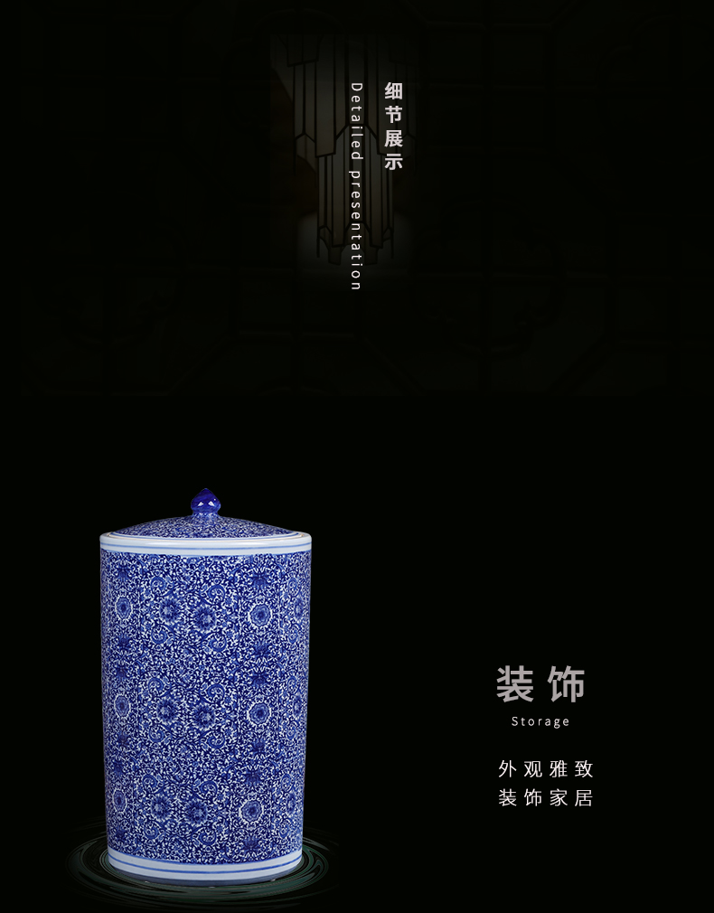 Jingdezhen ceramic POTS sub storage tank large Chinese general moisture caddy fixings meters pot pottery furnishing articles