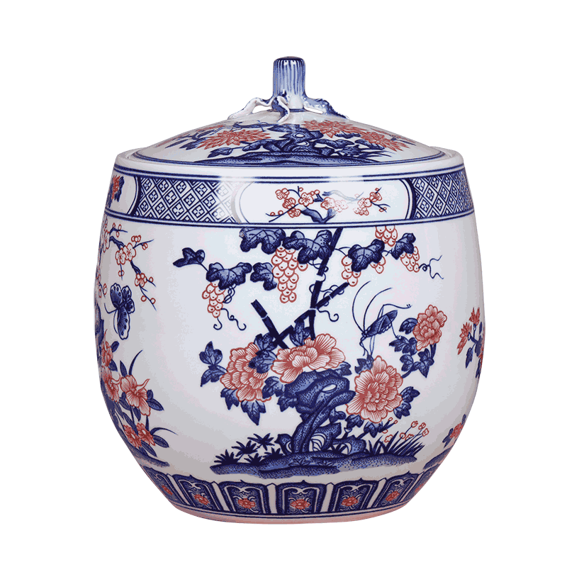 Jingdezhen blue and white youligong ceramic vase decoration restoring ancient ways furnishing articles of new Chinese style household porcelain decoration in the sitting room