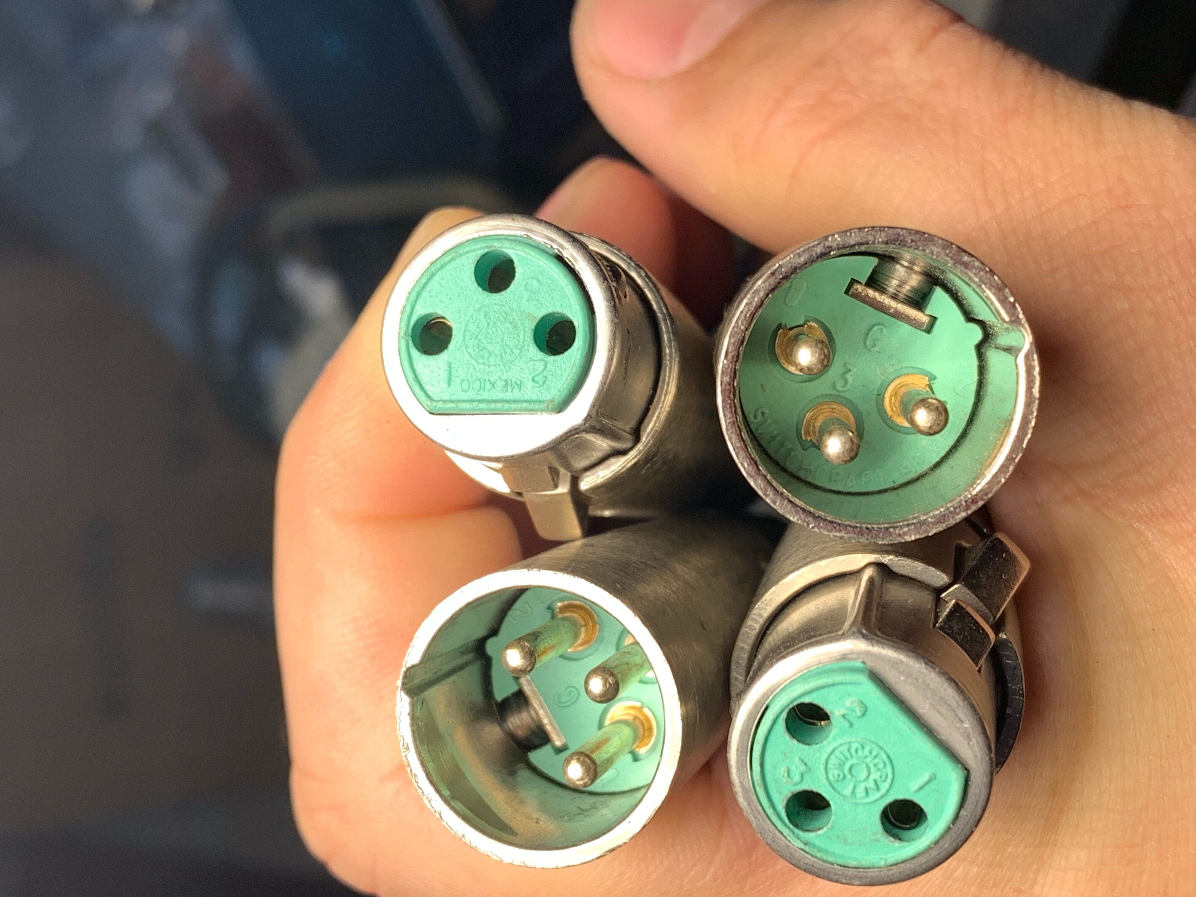 American SWITCHCRAFT old silver-plated XLR Canon male and female A3F A3M balance plug