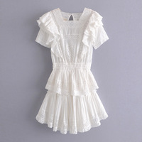 Foreign trade women's clothing 2025 lace multi-layer cake dress 6390