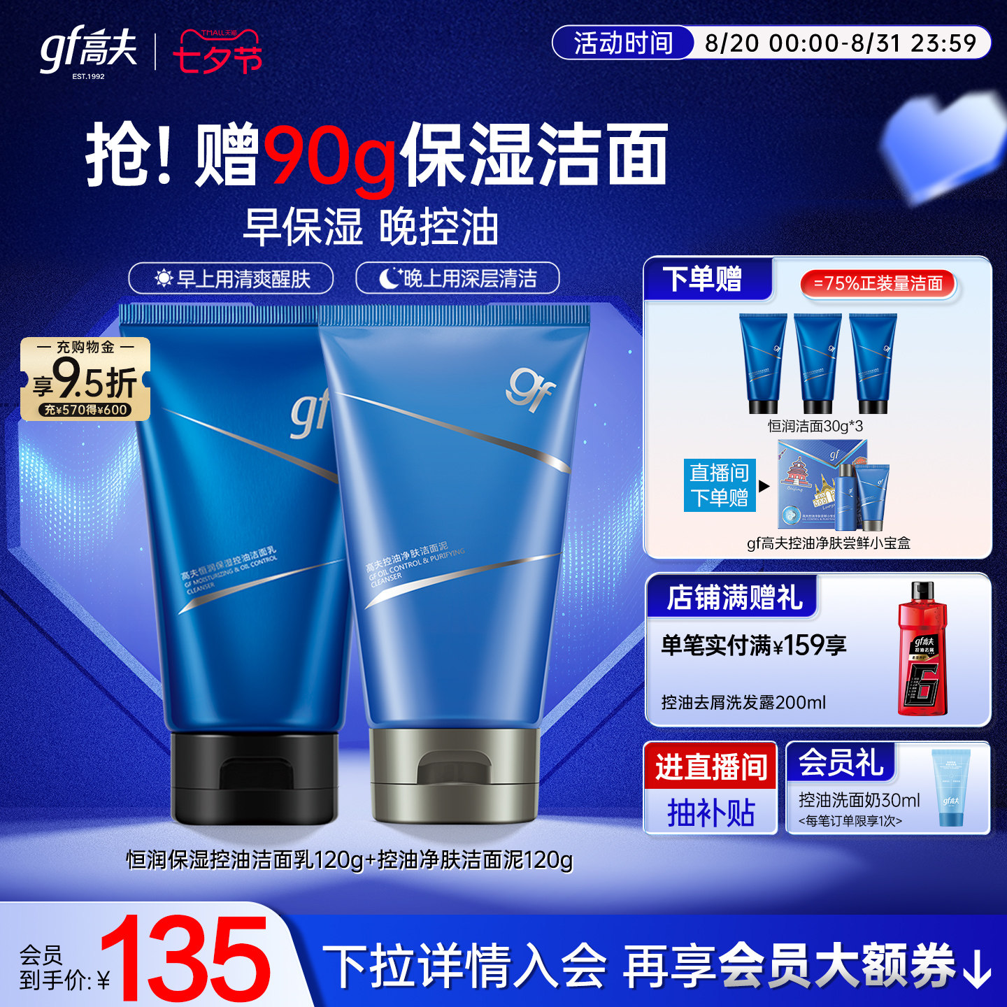 高夫男士护肤3支装洁面乳真能控油不拔干?实测揭秘!-男士洁面-淘宝百科网