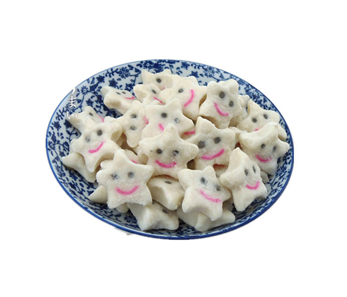 Taiwan's full Star fish plate 200 gr bean bailing hot pot food ingredients Seafood Fish Balls Children Love