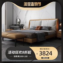 Fabric bed Detachable and washable soft bed Simple modern double bed 1 8-meter bed Nordic simple light luxury net red fabric bed