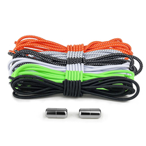 Elastic-free tie-free sloppy shoestring male and female elastic tie elastic laces Laces Capsule Buckle Semicircle 100 lap metal shoelaces