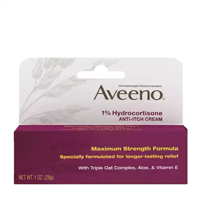 Spot Aveeno 1% Hydrocortisone Anti-Itch Relief Cream 1 Oz
