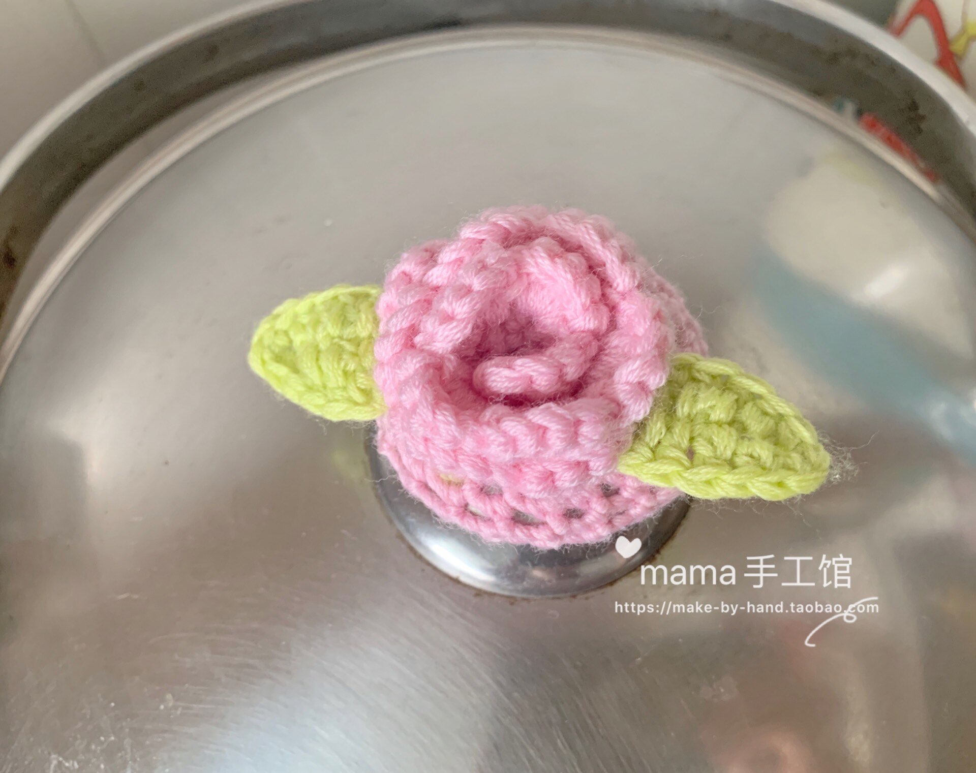 Finished Mama Handmade Gallery Knit Ku Color Enamel Cast-iron Pan Enamel Lid Cover Insulated Anti-Scalding Handle Sleeve