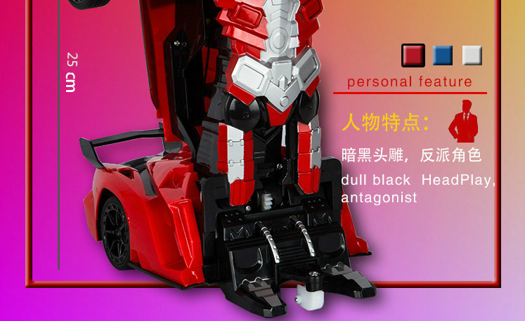 Điều khiển từ xa xe điều khiển từ xa robot biến đổi một nút bấm Transformers Bumblebee Rambo cử chỉ cậu bé đồ chơi xe đồ chơi điều khiển từ xa