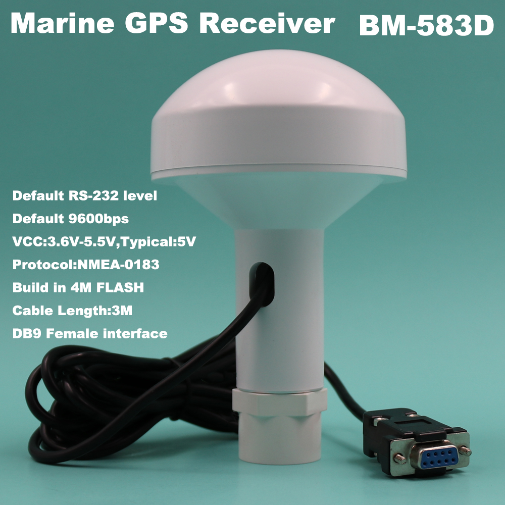 5V industrial computer base station DB9 RS232 Mushroom head shell GPS Beidou receiver BM-583D