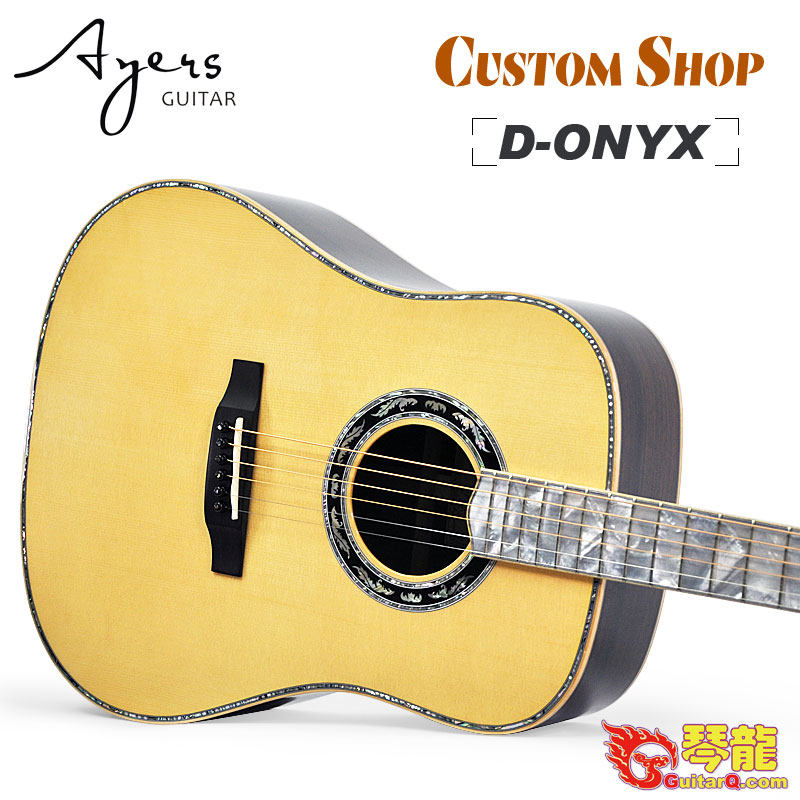 Philharmonics Ayers D-ONYX full board electric box folk guitar limited hand custom made with all-bay finger boards-Taobao
