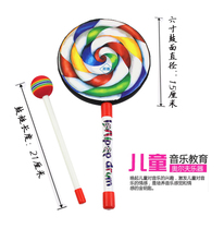  Kindergarten play teaching aids Childrens early education lollipops hand drumming ORF percussion instruments 6 inch 8 inch 10 inch music