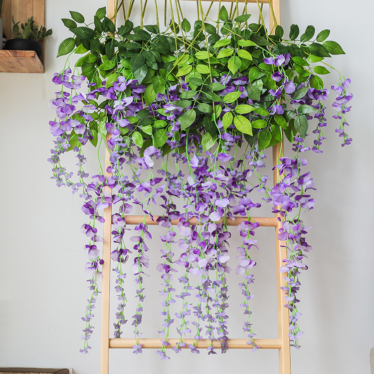 Mô phỏng Wisteria Hoa Đậu Hoa Violet Mây Mây Trang trí đám cưới Vine (12 Gói) - Hoa nhân tạo / Cây / Trái cây hoa tulip giả