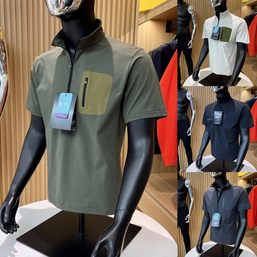 Элитные дорожные птицы, быстросохнущая эластичная спортивная футболка с коротким рукавом с молнией для отдыха, на молнии