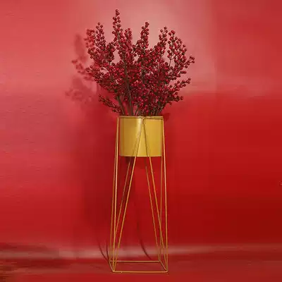 Nordic simple flower stand simulation flower living room balcony floor high branch dried flower decoration decoration decoration nail salon shop window decoration
