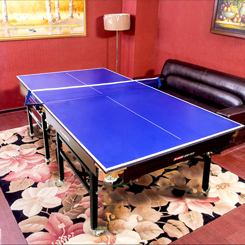 Standard American table tennis table number with wheel movable folding fold home adult training table tennis ping-pong face dual-use table