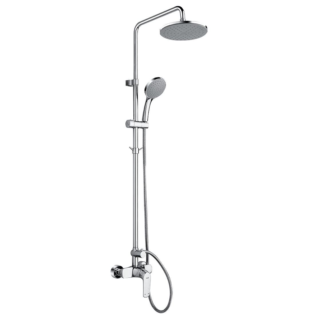 Brisk shower with a double-function shower head