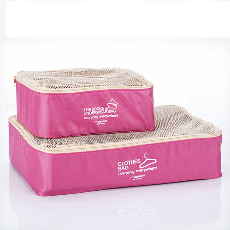 Travel for business family clothing storage bag Fashion neat clothes bag Travel one-sided nylon mesh bag