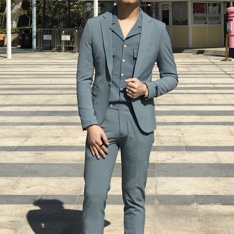 2018 phong cách Anh phù hợp với áo hai dây nam mùa xuân Âu Mỹ vest nam