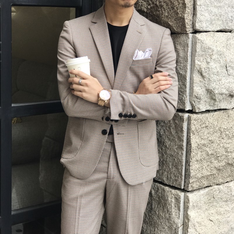 Mùa xuân 2018 phù hợp với bộ đồ phù hợp với kiểu tóc áo khoác nam triều mới giản dị nhỏ phù hợp với hai mảnh áo vest nam trung niên
