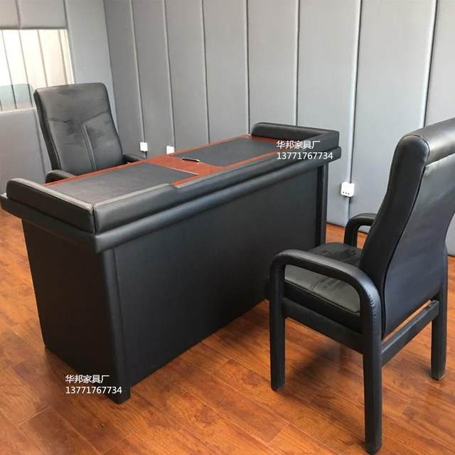 Anti-collision soft package interrogation table for solid wood interrogation tables and chairs soft package table inquiry table inquiry table and chairs customization