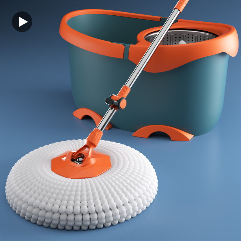 Mop 2026 New Model for Home Use, Self-Wringing, Rotating, Hands-Free, Dual-Drive Automatic Spin-Dry Mop Bucket