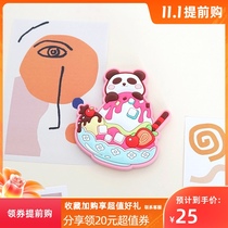 Cute summer cold drink soft glue refrigerator sticker Chengdu city series creative gift decoration sticker Qingchuan