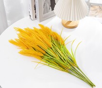 High Emulation Wheat Ears Fake Plant Barley Spike Rice Spike Rice Field Garden Decoration Rice Grain Wheat Ears Silk Flowers To Put Flowers
