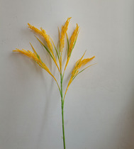 Hot Sell Emulation Flowers Rice Ears Yellow Fake Rice Props Five Valley Fonden Restaurants Placed Fake Wheat Ears Flowers