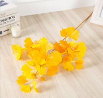 High imitation simulation single branch Ginkgo Biloba Home Hotel Ground Decoration Flowers Tree Flower Arrangement Leaf Fields Garden Style Gingko