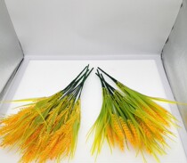 High emulation rice yellow fake wheat ears barley photographic props to put rice emulated silk flower wheat dried flowers