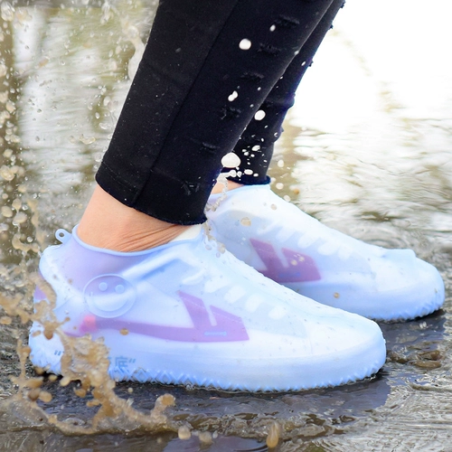 Детские силиконовые нескользящие износостойкие бахилы, резиновые латексные сапоги для мальчиков, средней длины