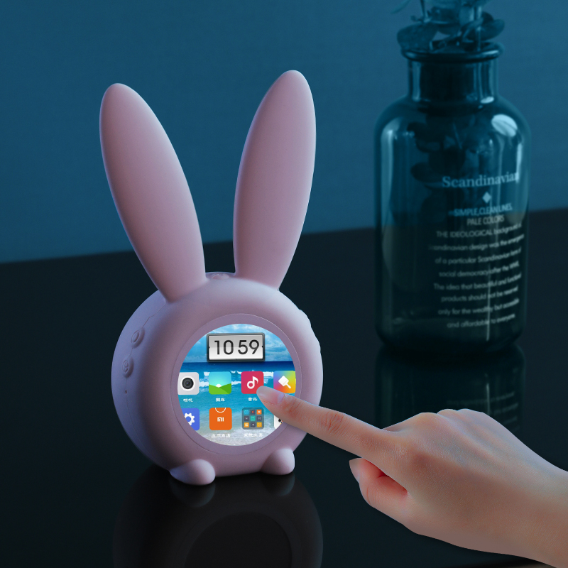 Kids Alarm Clock Girl Student Cute Little Kids Boy with Smart Cartoon Princess Dedicated Bunny Night Light