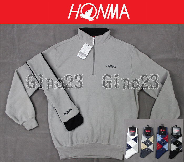 Special offer HONMA men's golf pullover fleece jacket sweater jacket with scarf export genuine