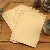 Ретро кожаная бумага A5 Letter Paper Черная белая европейская романтическая буква любовного письма Письмо Письмо Старше спасибо за наборы син 8