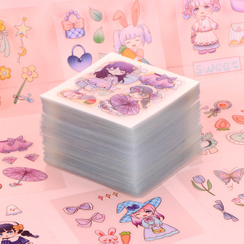 Unrepeated handbook stickers cute girl cartoon cute