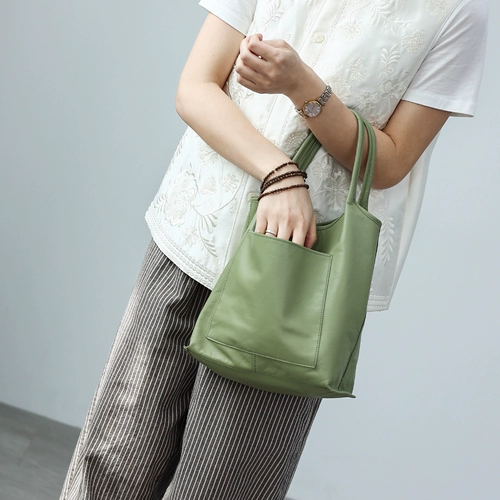 Японский пластиковый портативный мусорный мешок, шоппер, сумка через плечо, из натуральной кожи