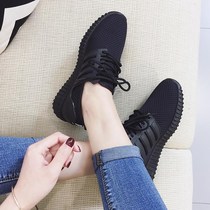 Spring chef shoes non-slip oil-proof cloth shoes all black lazy women shoes hotel kitchen work shoes