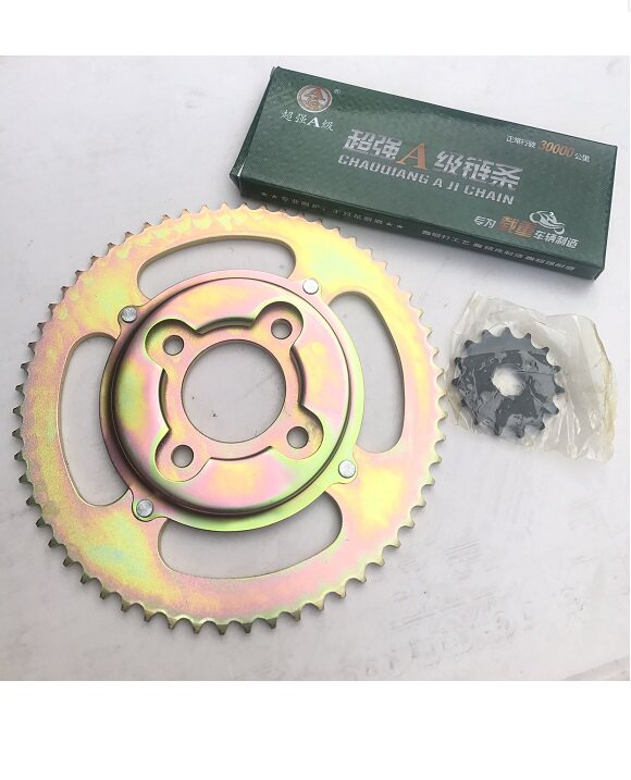 Carling Cabbage Thickening 428 Type of sleeve Necklace GY Chain Disc Sprockets 1 4 Inch Sleeve Wrench Wheel Rear Large Fluted Disc Thickened Chain