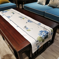 Chinese Year Table Cloth Baroque Nordic Style Peacock Blue Table Flag European Style High-end Luxury Forged TV Cloth