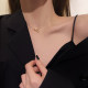 Double ring love pendant necklace women's light luxury niche design exquisite necklace ins cold wind high-end clavicle chain