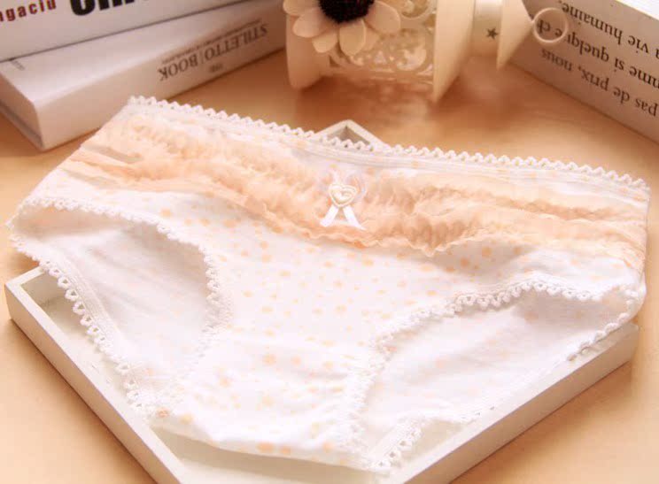 Ren kết hợp cotton mới của phụ nữ quần lót lụa băng cô gái năm phần dễ thương mỏng thanh niên hộp quà quần lót đúc 