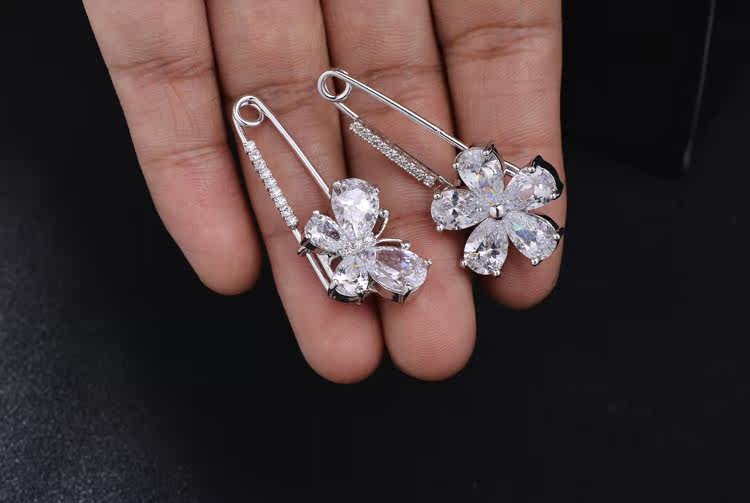 Broche femme en Zircon diamant - Ref 1173627 Image 5