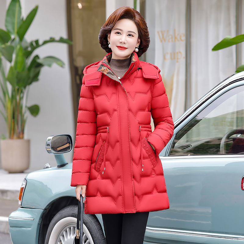 Women's Cotton-Padded Jacket, Winter 2025 New Style, Mid-Length, Slim Fit, Korean Style, Waist-Cinching, Slimming, down Cotton Coat, Thickened