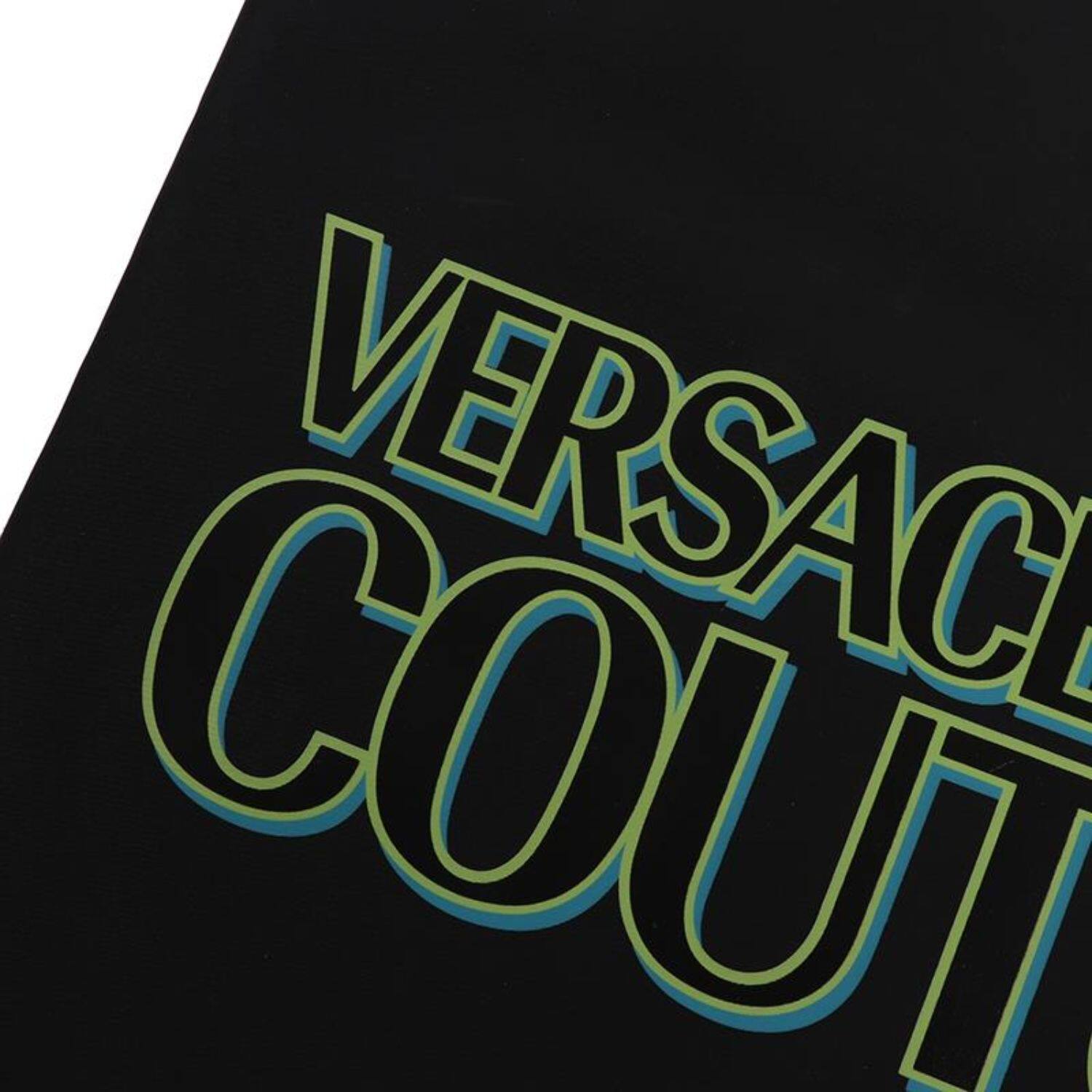 сумка versace jeans couture男士黑色聚酯纤维logo双肩背包 300154